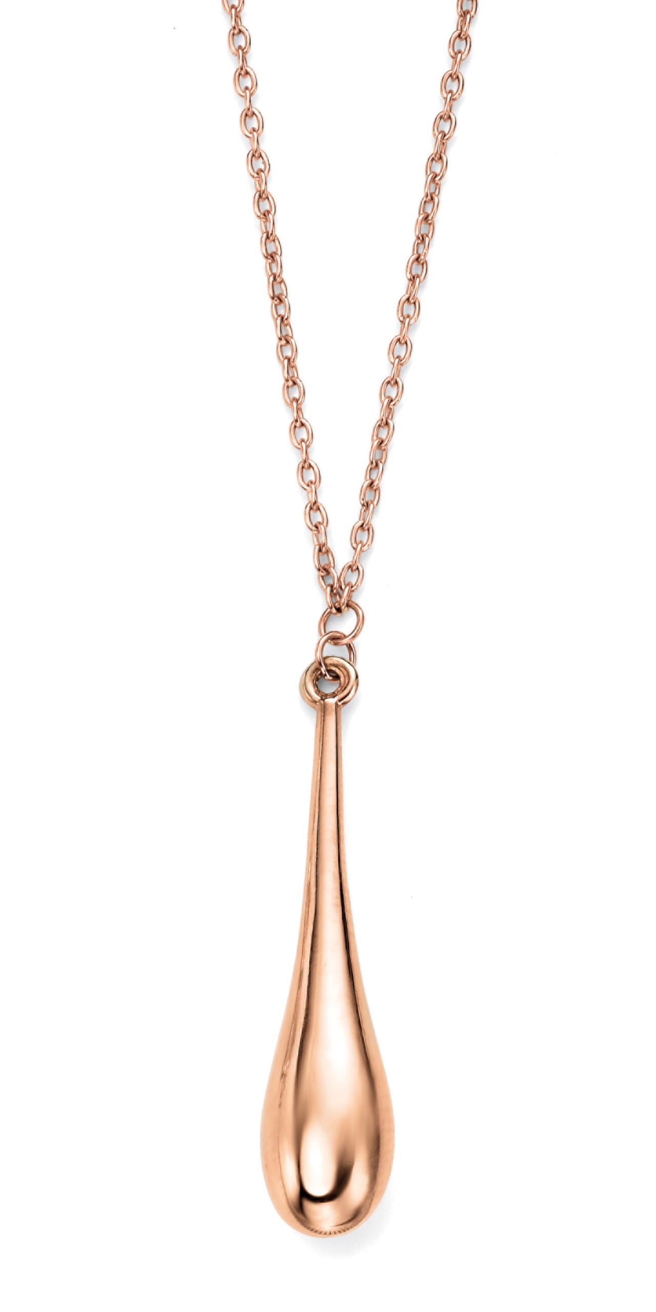 9ct Rose Gold Drop Pendant Hoppers Jewellers