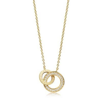 Sif Jakobs Necklace Prato Uno Piccolo – 18ct Gold Plated With White Zirconia