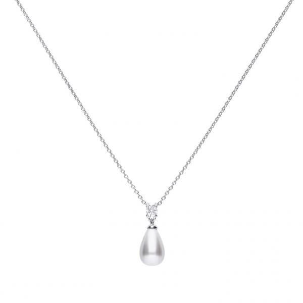 Oval Pearl Drop Necklace