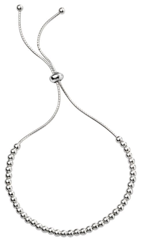Silver Ball Bracelet With Toggle