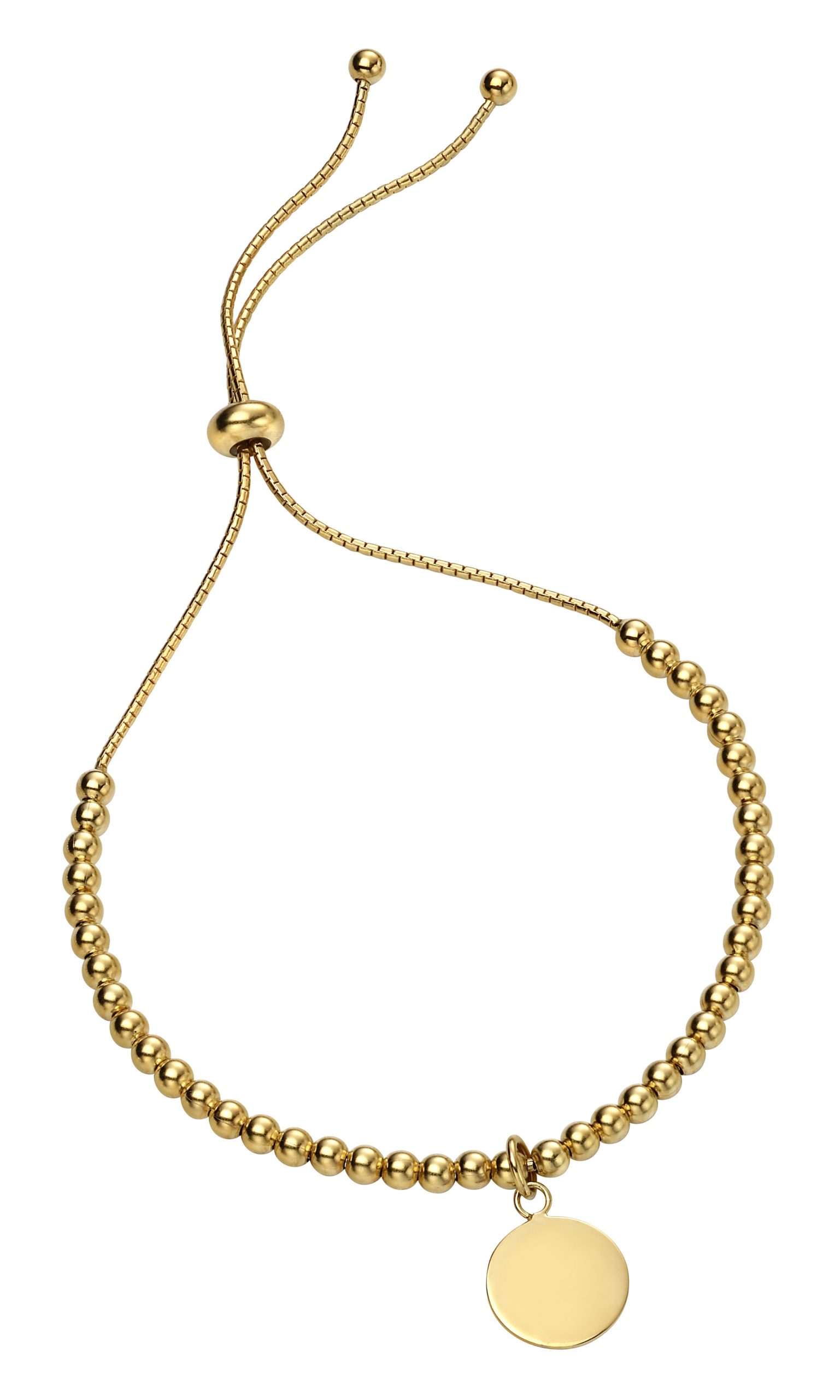 Silver Gold Plated Ball Toggle Disc Bracelet | Hoppers Jewellers