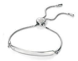 D for Diamond Silver Child's ID Bracelet