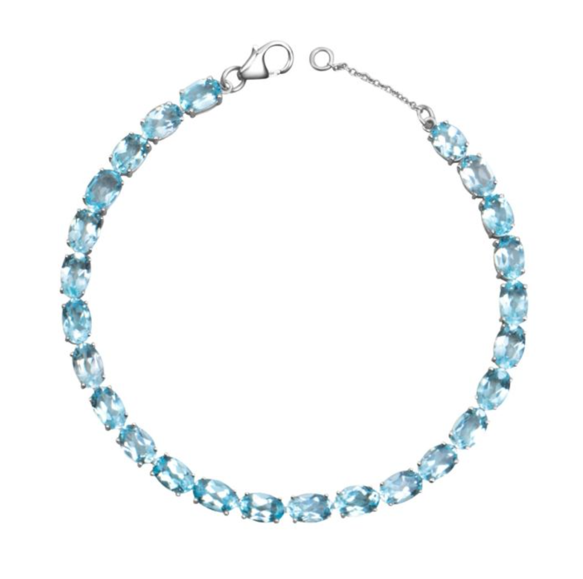 9ct Gold and Blue Topaz Bracelet