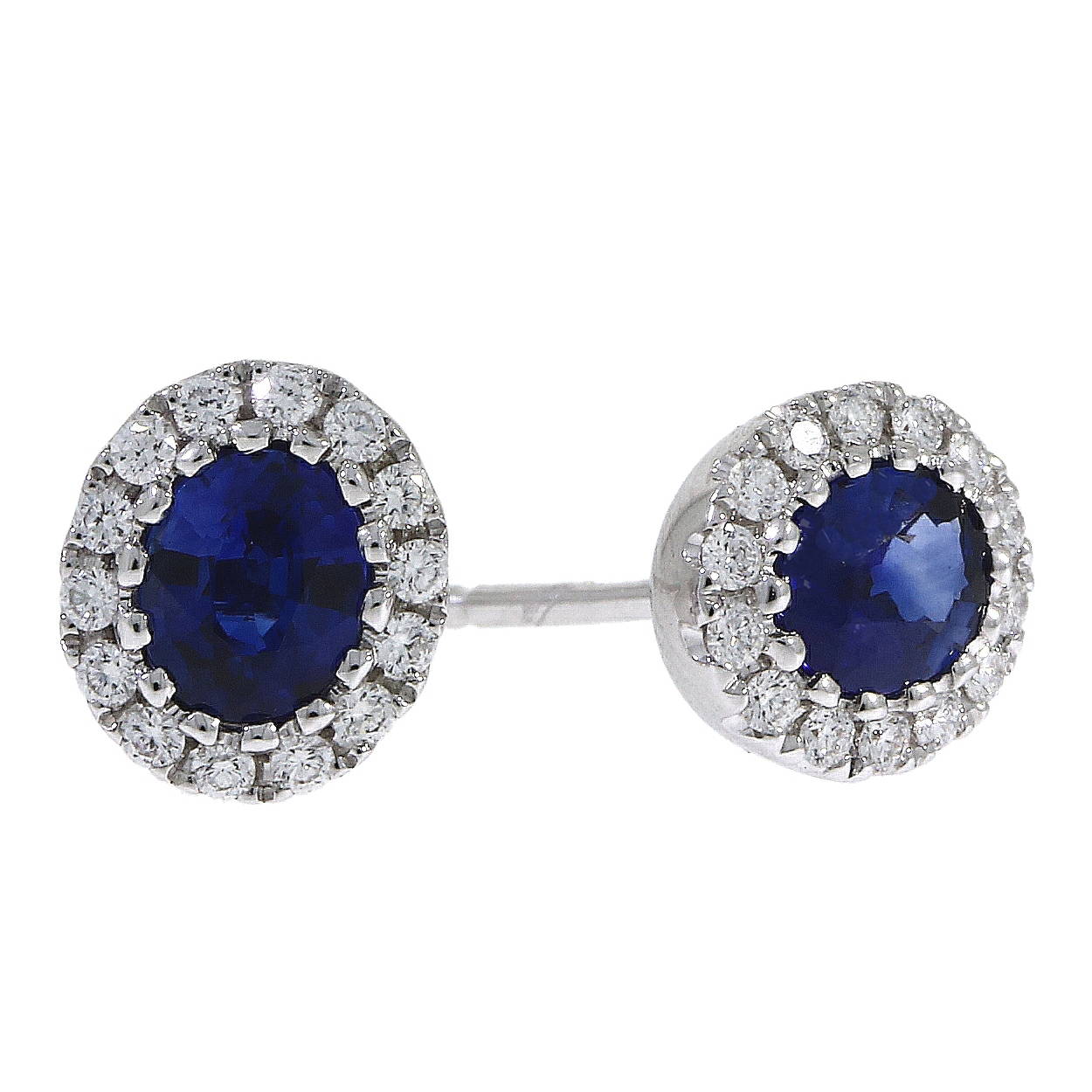 White gold sapphire earrings Clearance