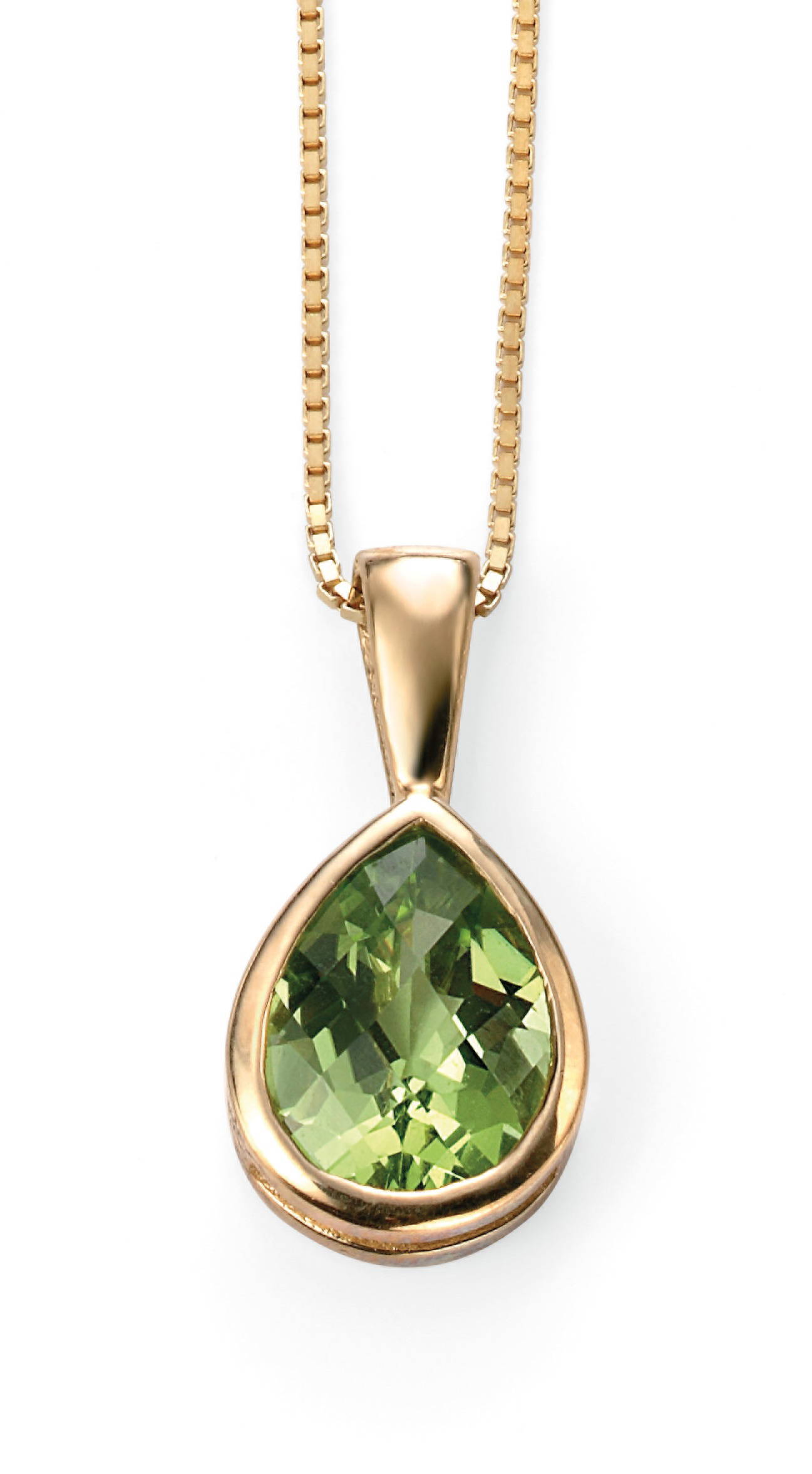 9ct Gold and Peridot Pendant Hoppers Jewellers