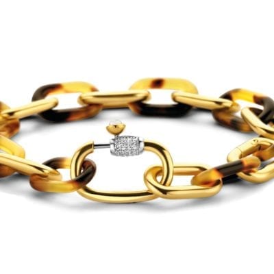 Ti Sento Tortoiseshell Paper Chain bracelet