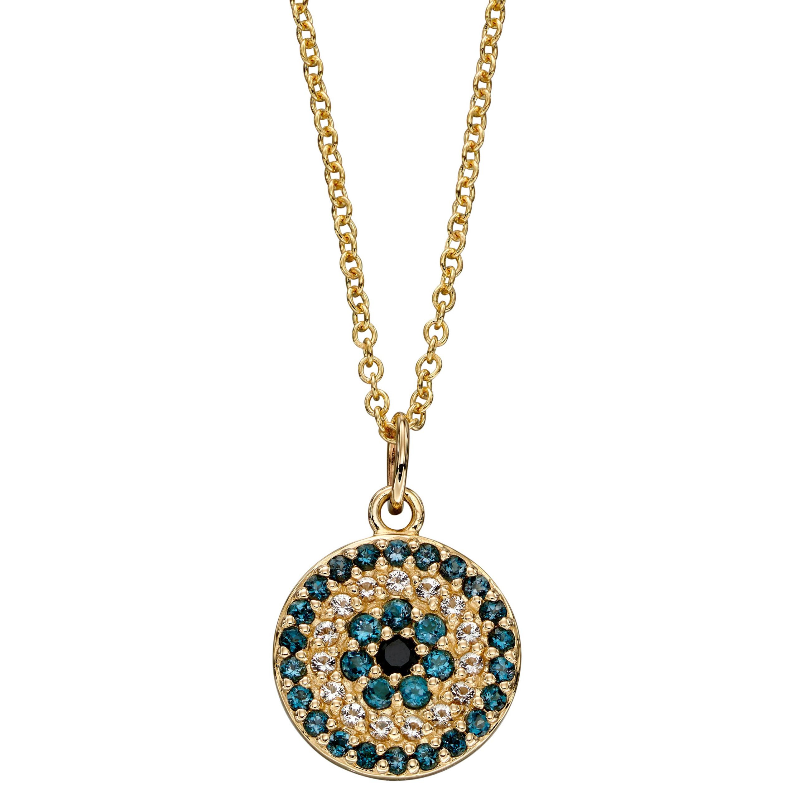 Evil Eye Pendant With SemiPrecious Stones Hoppers Jewellers