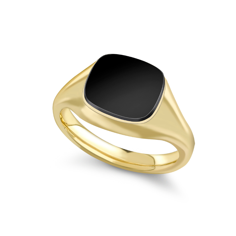 Onyx Gold Signet Ring