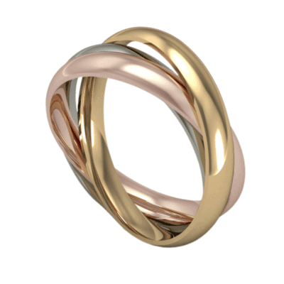 Tri-Gold Russian Wedding Ring