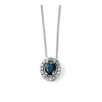 Diamond and Sapphire Pendant