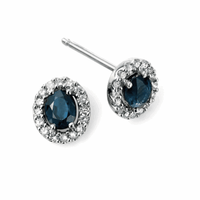 Sapphire and Diamond Earrings