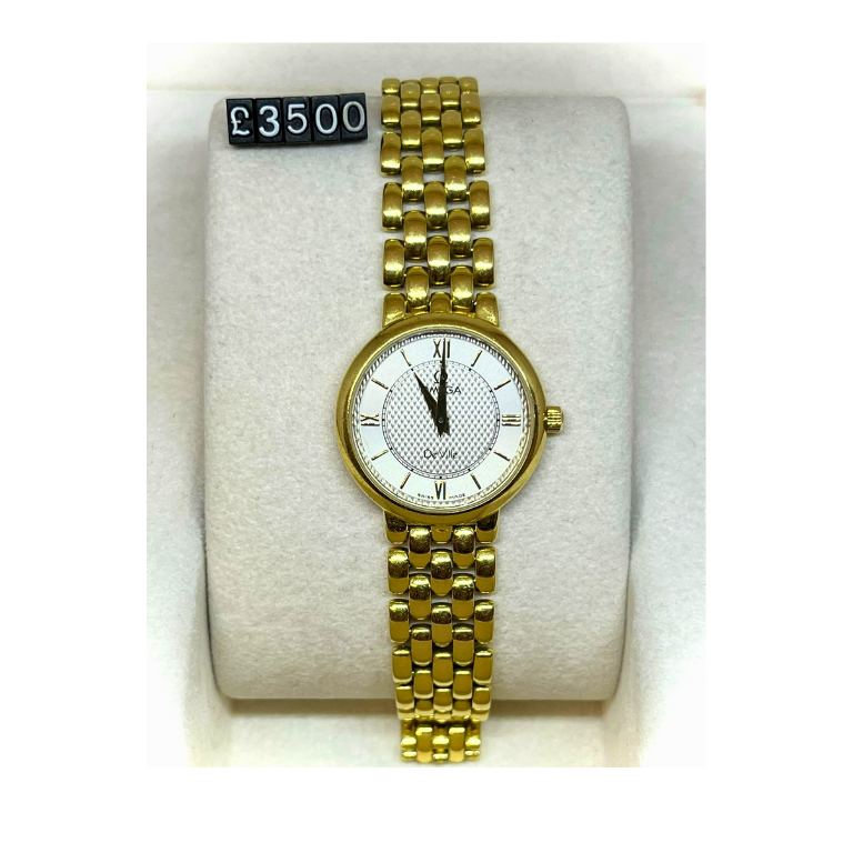 Ladies Gold Omega De Ville Watch