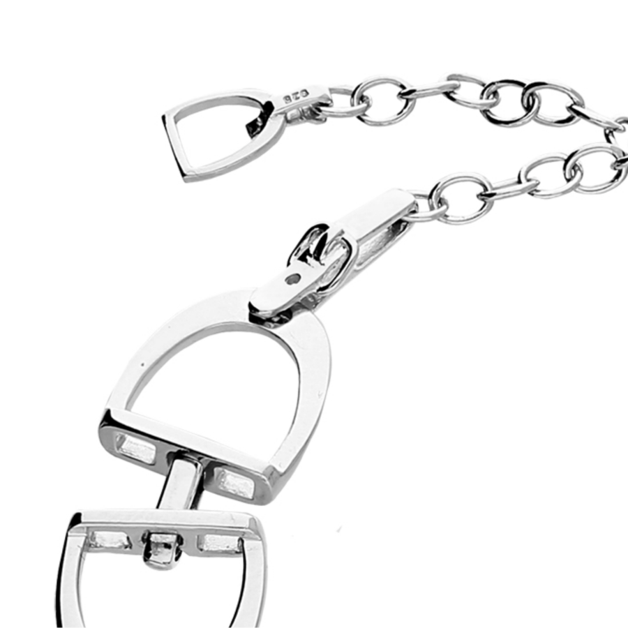 Sterling silver stirrup and buckle bracelet - Image 2