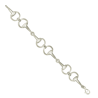 Sterling silver medium snaffle bracelet